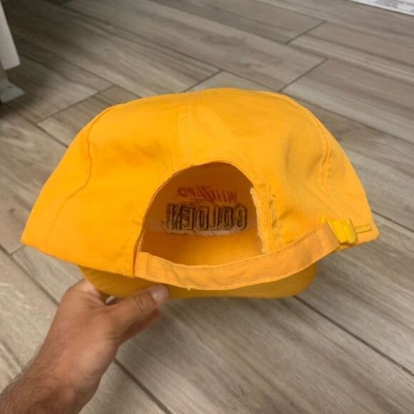 Vintage Yellow Zip Back Hat Whizard Guard - Picture 2 of 5